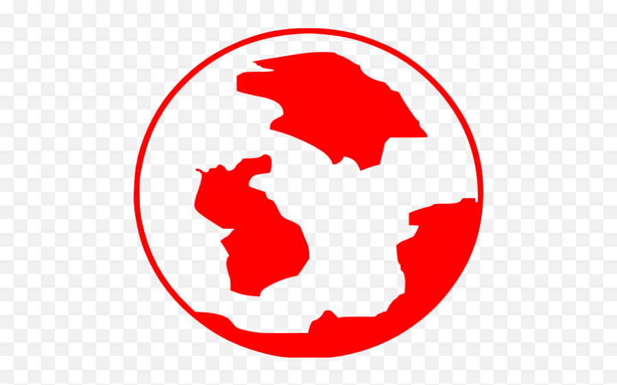 Red Globe Icon - Earth Icon Png Red Emoji,Globe Emoticon