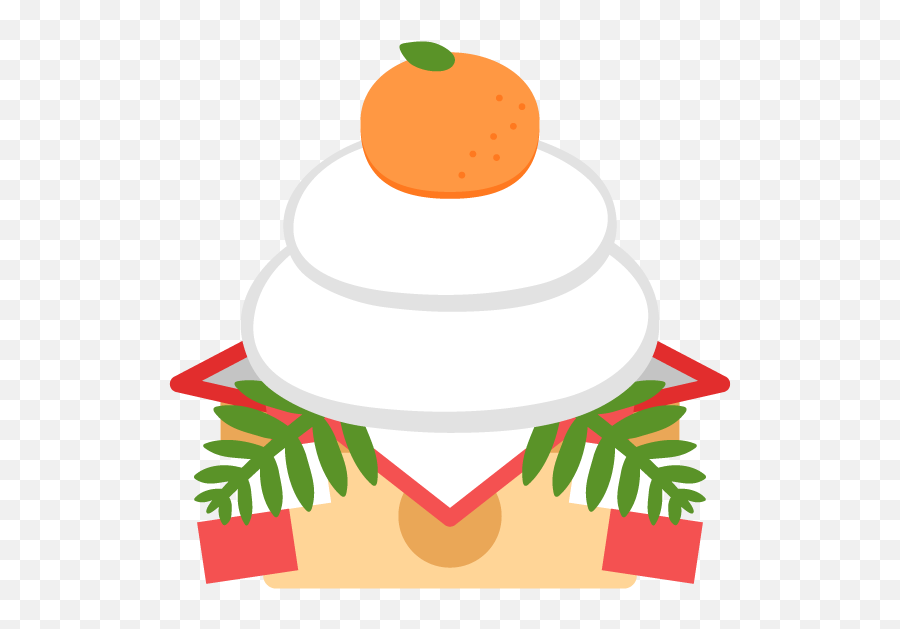 Japanese New Year Round Rice Cake Free Png And Vector - Japanese New Years Transparent Emoji,Round Emoji Cake