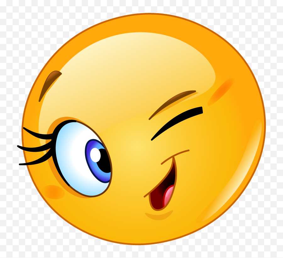 Smiley Pics For Whatsapp Clipart - Female Wink Emoji,Emoticon Para Whatsapp