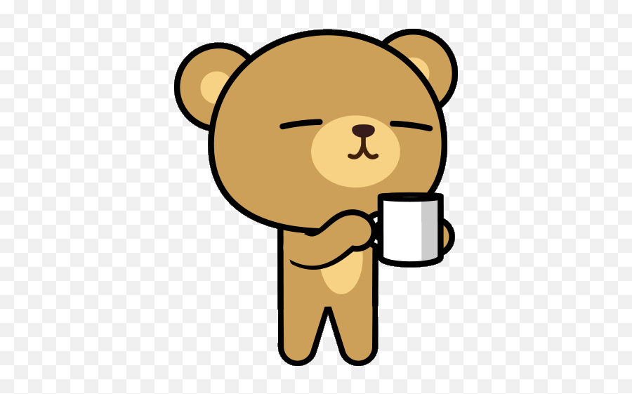 Gif Stickers - Coffee Posh Bear Gif Emoji,Animated Emoticons For Wechat