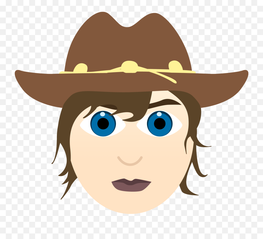 Download Waling Dead Emoji Carl Grimes - Emoji The Walking Dead,Cowboy Emoji