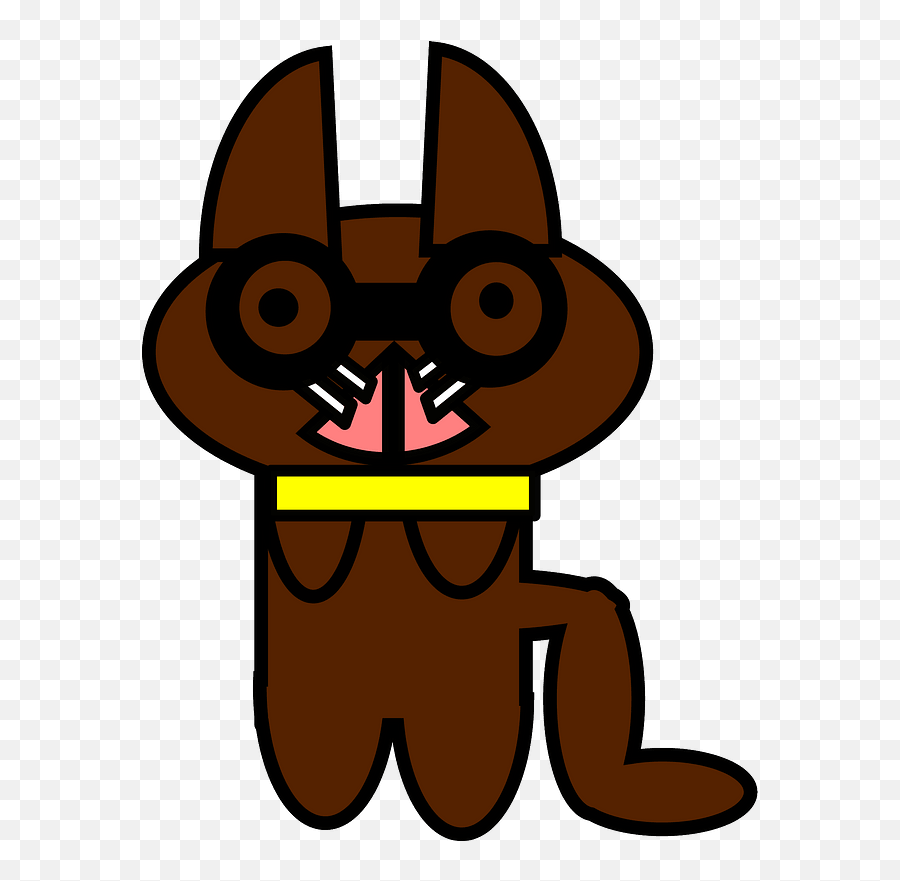 Cat In Glasses With Yellow Collar Clipart Free Download - Happy Emoji,Cats Eye Emoji