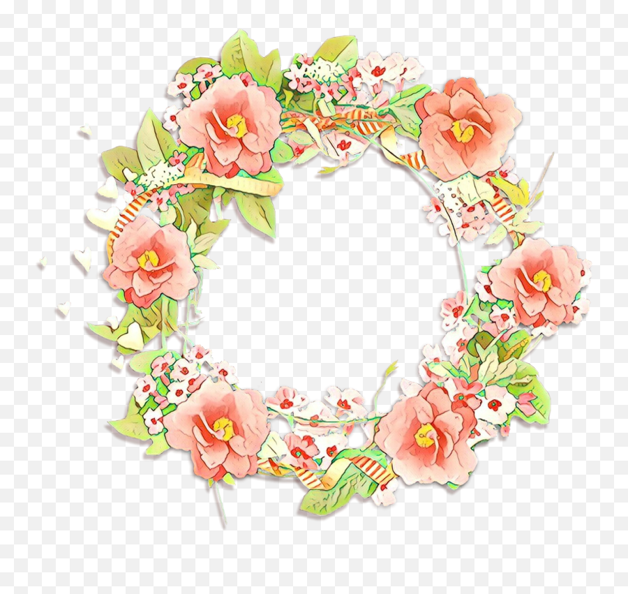 Floral Design Artificial Flower Wreath - Artificial Flower Png Design Emoji,Facebook Emoticons Flowers