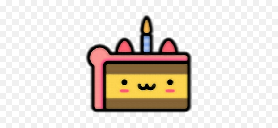 Cake Kawaii Cute Food Sticker By Isabela - Birthday Punny Emoji,Twitter Cake Emoticon
