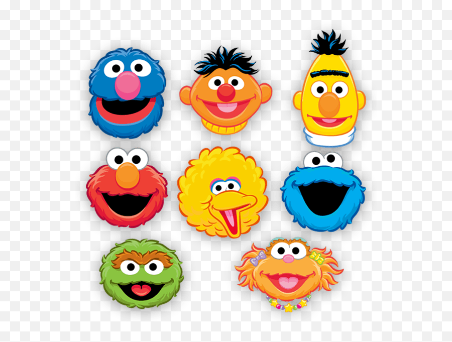 Kids Wall Sticker Sesame Street Kit - Character Sesame Street Cartoon Emoji,Meep Emoticon Dibujo