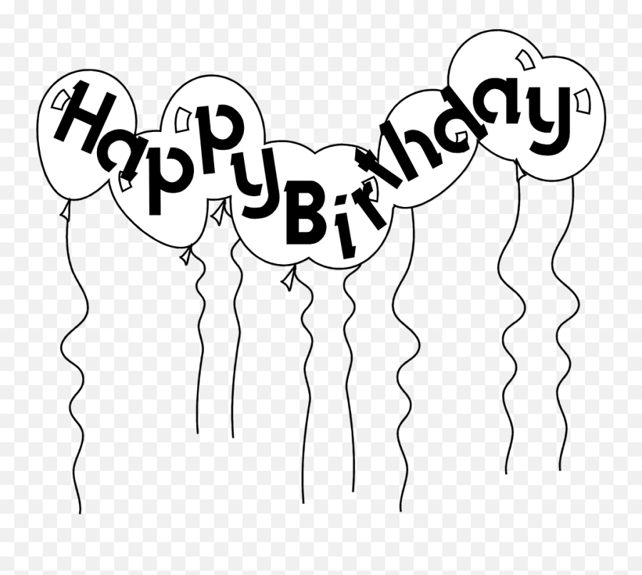 Free Birthday Cliparts Black Download Free Birthday - Dot Emoji,Bday Emojis Coloring Pages