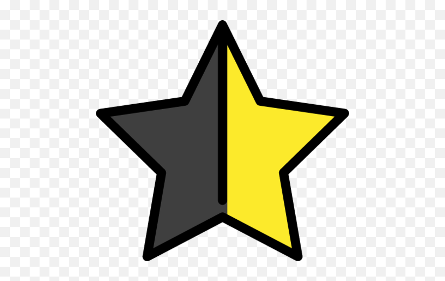 Star With Left Half Emoji - Red Star,Simple Stars Emojis For Captions
