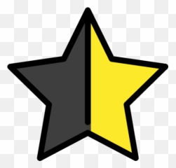 Star With Left Half Emoji - Red Star,Simple Stars Emojis For Captions