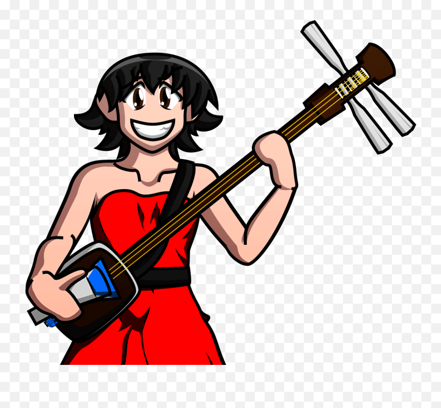 Tomo And Her Shamisen - Shimisen Giff Emoji,Animefacial Emotion Gif