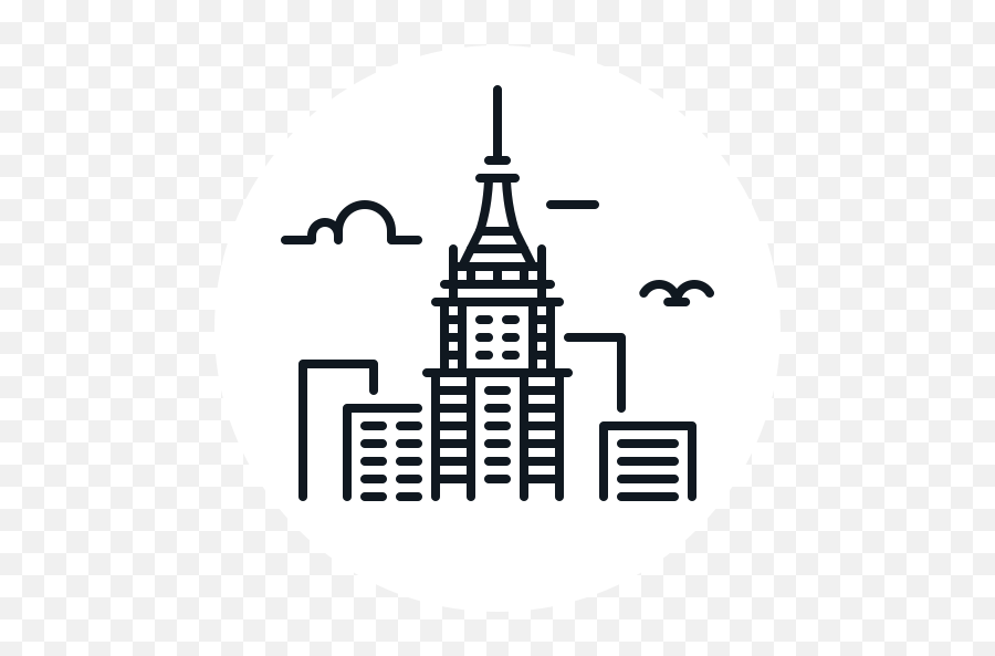 Architecture Building Empire - Icon Banggunan Jam Emoji,Empire State Building Emoticon