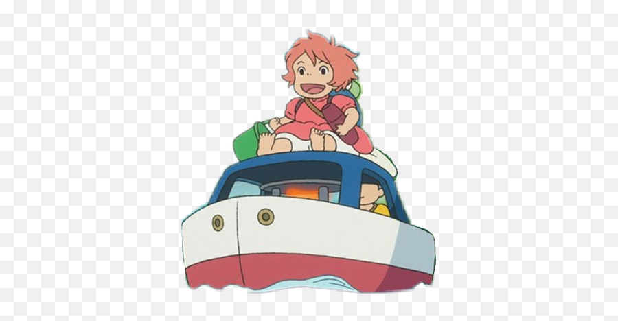 Anime Ghibli - Ponyo Sur La Falaise Emoji,Motorboating Emoji