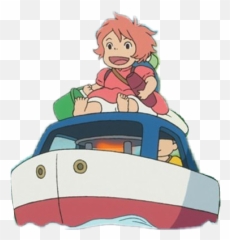 Anime Ghibli - Ponyo Sur La Falaise Emoji,Motorboating Emoji
