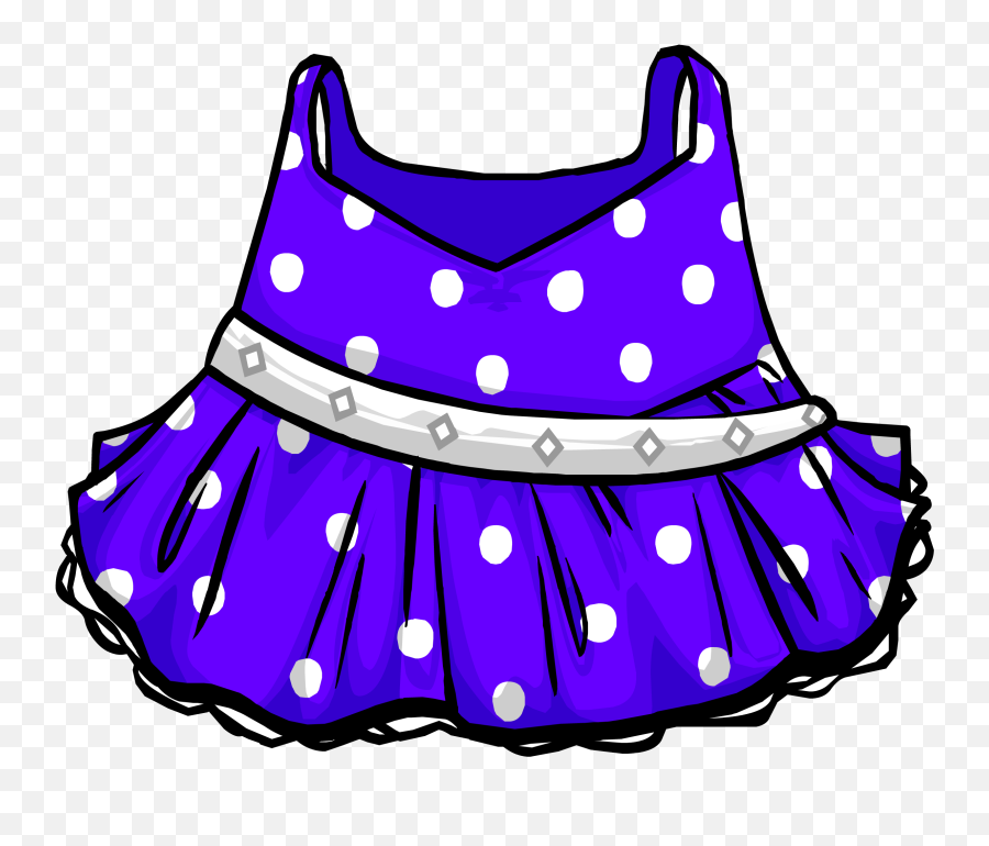 Purple Polka - Dot Dress Club Penguin Wiki Fandom Club Penguin Electric Pink Emoji,Red Dress Dancing Emoji