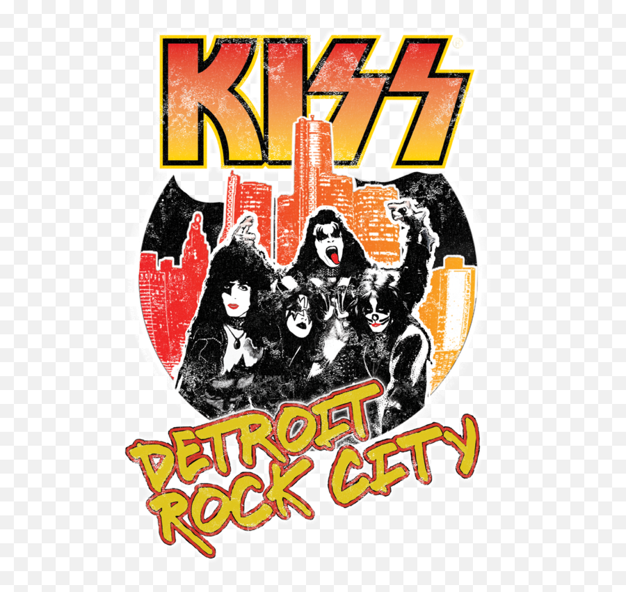 Kiss Detroit Rock City T Shirt Clipart - Full Size Clipart Detroit Rock City Png Emoji,Guess The Emoji Heart Club Beer City