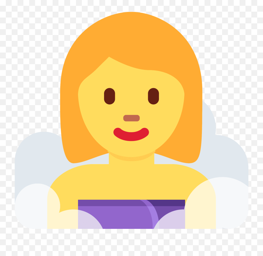 Woman In Steamy Room Emoji - Happy,Sauna Emoji