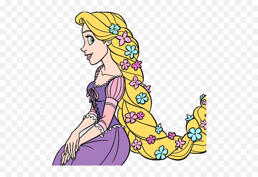 Rapunzel Clipart - Clip Art Library Rapunzel Flowers Coloring Pages Emoji,Tangled Emoji