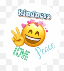 Peace Kindness Love Emoji Hearts - Happy,Kindness Emoji