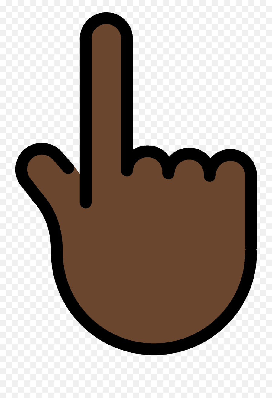 Backhand Index Pointing Up Emoji Clipart Free Download - Sign Language,Pointing Hand Emoji