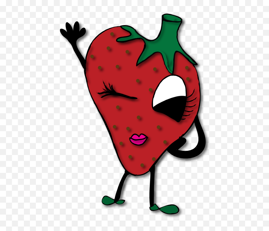 Winking Strawberry Clipart I2clipart - Royalty Free Public Emoji,Winking Eastern Emoticon