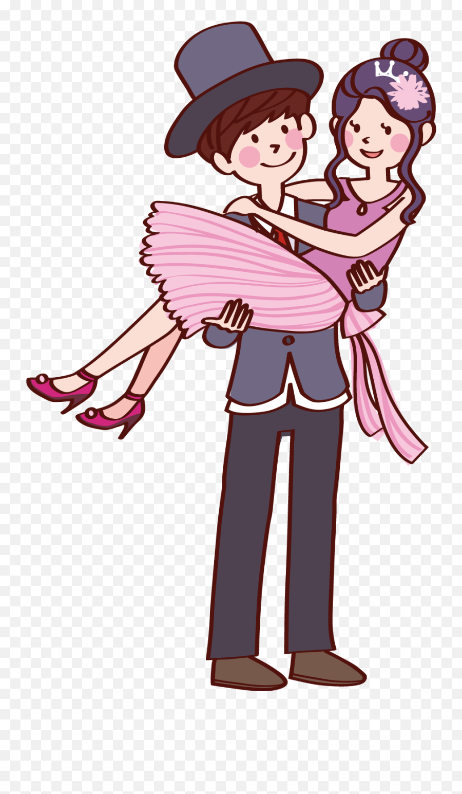 Couples Clip Fall In Love - Cute Couple Image Animated Png Love Couple Cartoon Png Emoji,Couple Emoji Png
