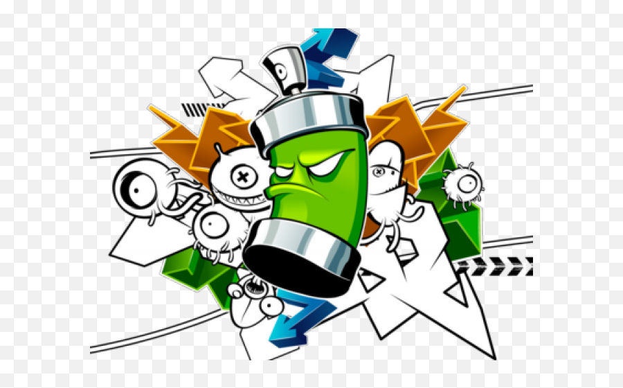 Graffiti Clipart Spray Can - Character Graffiti Spray Cans Emoji,Graffiti Emotion