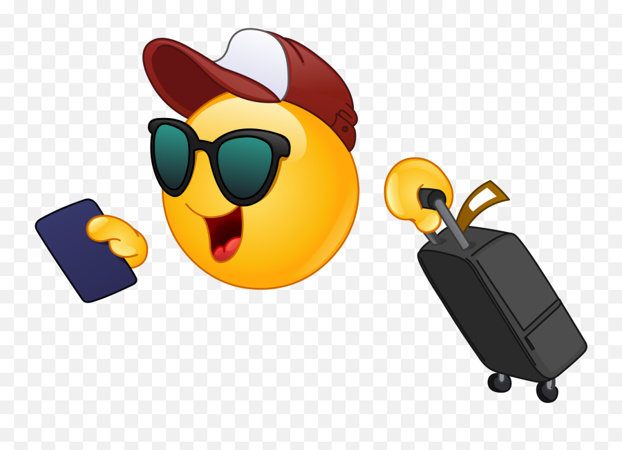 Suitcase Emoji Decal - Traveling Emoji,Bag Emoji