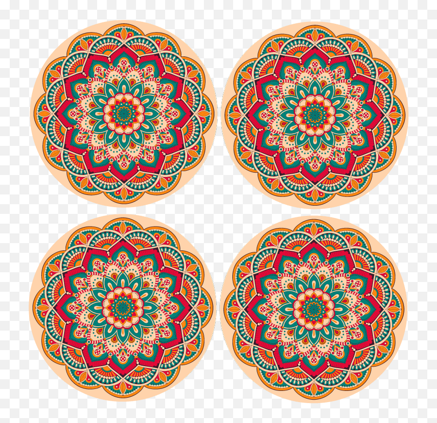 Mandala Designs More Coasters Emoji,Purple Peacock Emoji