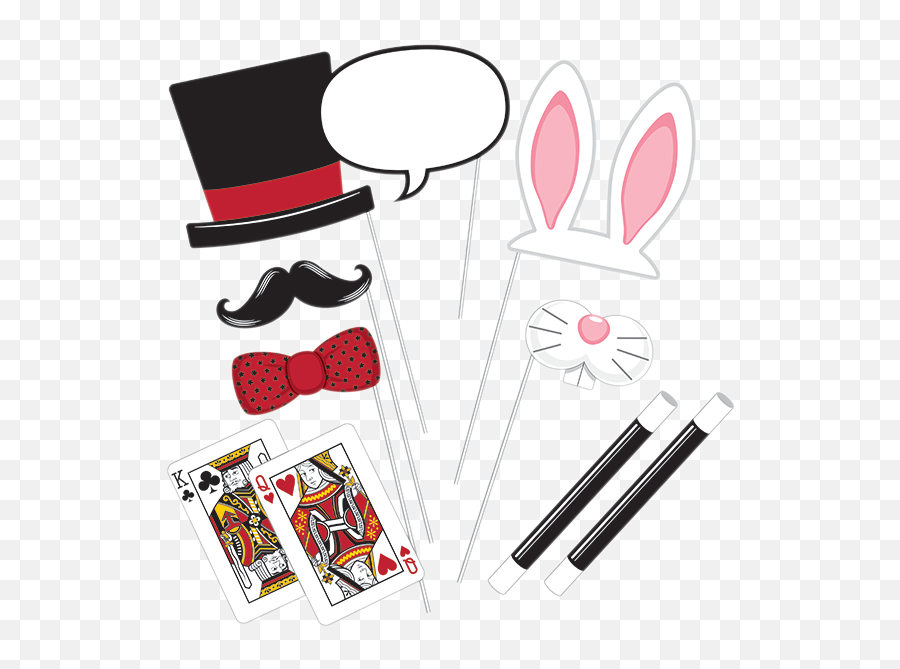 Magic Party Photo Props - Decoracion De Magia Para Cumpleaños Emoji,Emoji Photo Booth Props