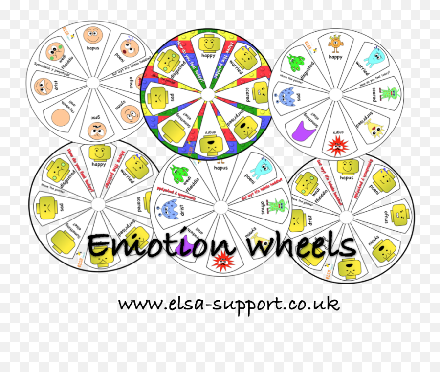Emotion Wheels Some In Welsh - Vertical Emoji,Emotions Wheel