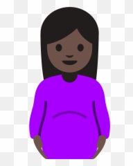 Emoji U1f930 1f3ff - For Women,Black Hair Emoji