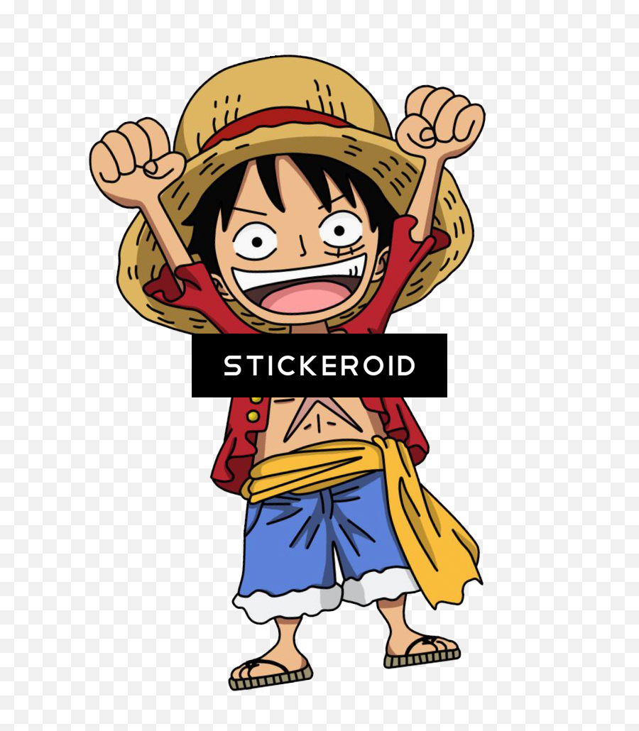 One Piece Chibi Manga - Luffy One Piece Png Clipart Full Monkey Luffy Emoji,Manga Emoticon