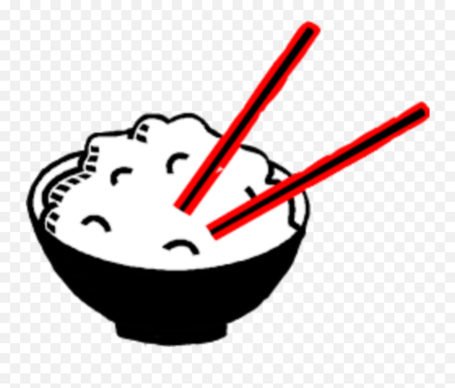 Rice Sticker By Vhevenia - Cartoon Bowl Of Rice Emoji,Rice Bowl Emoji