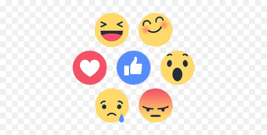 Facebook Emojis Sticker - Facebook Reactions Png,Mobile Emoticons For Facebook