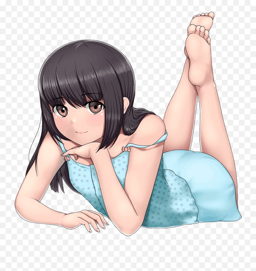 Popular And Trending Laying - Down Stickers Picsart Anime Girl Sitting Png Emoji,Laying Emoji