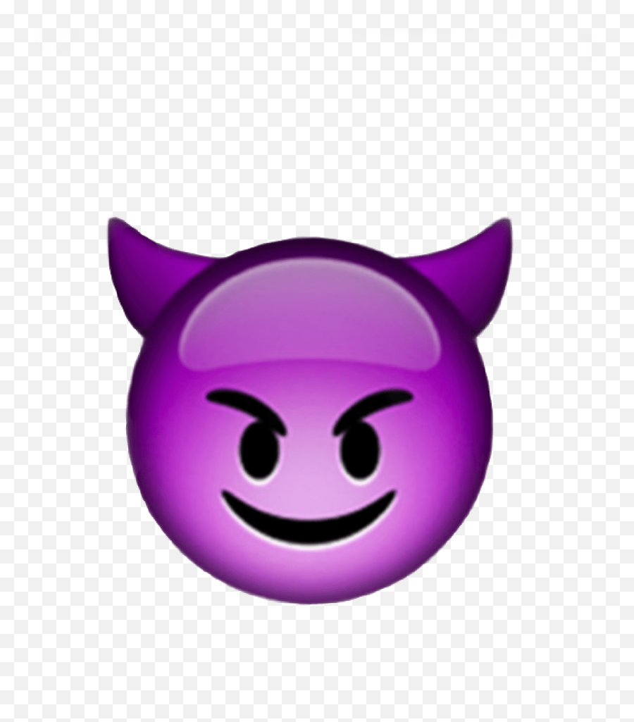 Emoji Iphone Face Devil Demon Sticker By Angeelaa - Transparent Iphone Devil Emoji,Iphone Emojis Faces