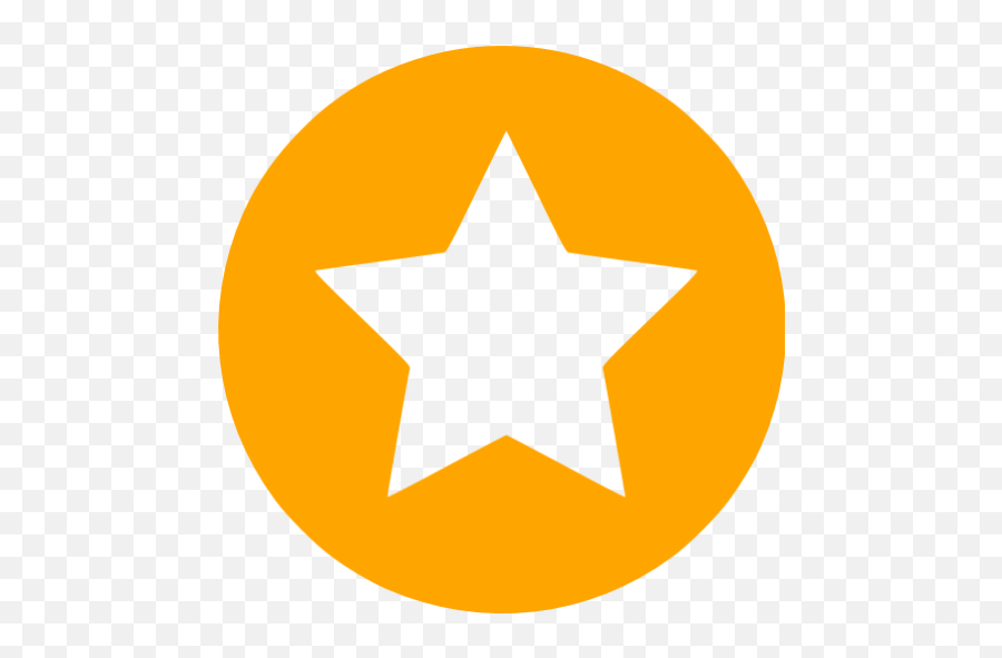 Orange Star 6 Icon - Free Orange Star Icons Emoji,Star Circle Emoticon