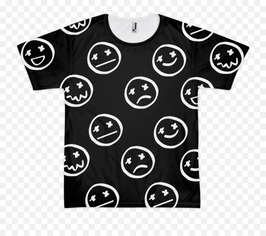 Emotions T - Shirt Black Sold By Saga On Storenvy Short Sleeve Emoji,Emoticon Large Printables