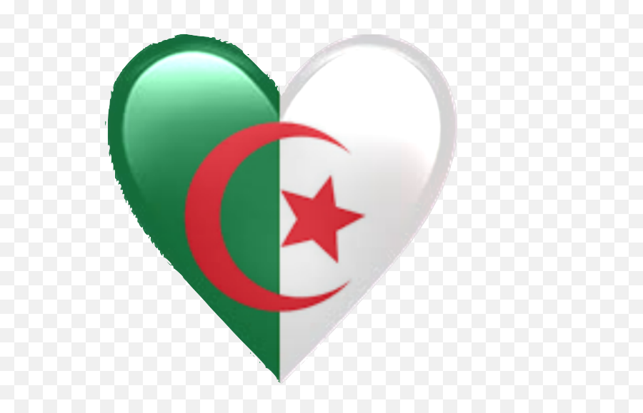 Épinglé Sur Mes Emoji - Algeria Flag In Heart Shape,Hoyle Emoticon