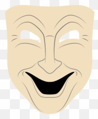 Comedy Mask Clipart - Happy Emoji,Comody Tragedy Emojis