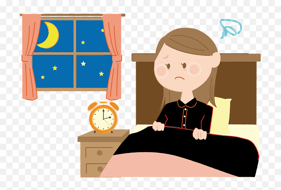 Woman Is Suffering Insomnia Clipart - Insomnia Clipart Emoji,Insomnia Emoji