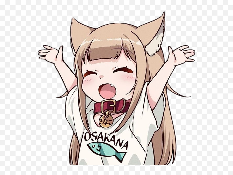 Discover Trending - Kawaii Neko Girl Anime Osakana Emoji,Loli Emoji