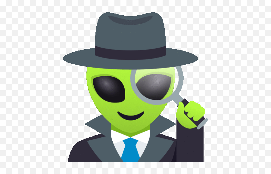 Investigate Alien Gif - Investigate Alien Joypixels Discover U0026 Share Gifs Costume Hat Emoji,Stalker Emoji