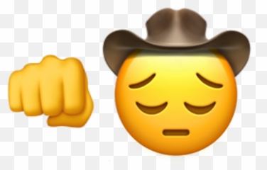 Sad Sadcowboy Cowboy Sticker - Sad Fist Pump Emoji,Fist Emoticon
