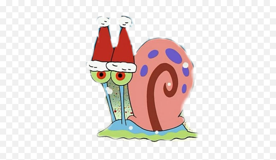 Spongebob Christmas Gary Sticker - Christmas Gary The Snail Emoji,Gary The Snail With Emojis