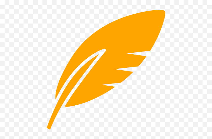 Orange Feather Icon - Free Orange Feather Icons Feather Png Icon Grey Emoji,Feather Fb Emoticon