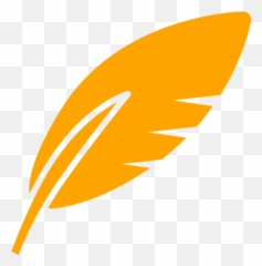 Orange Feather Icon - Free Orange Feather Icons Feather Png Icon Grey Emoji,Feather Fb Emoticon