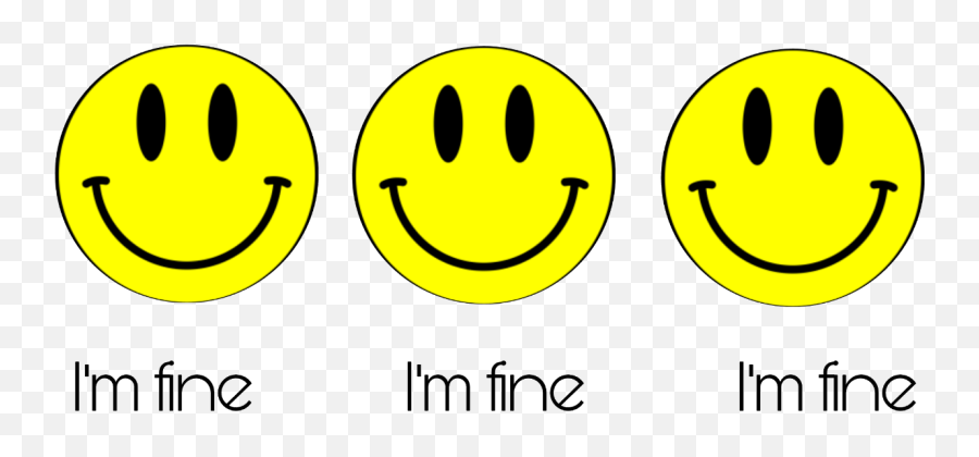 Im Fine Sticker - Happy Emoji,I'm Fine Emojis
