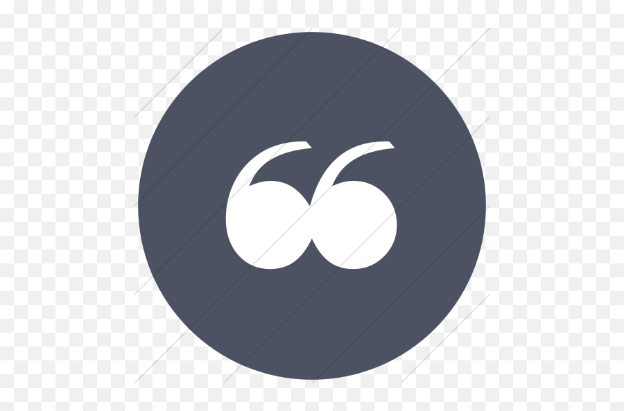 Blue Gray Classica Quotation Mark Icon - Dot Emoji,Qoutation Mark Emoticons