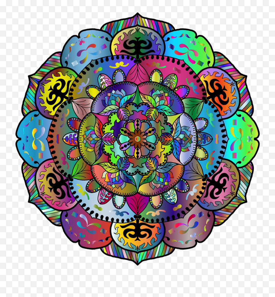 Mandalas And Meditation - Decorative Emoji,Mandala Expressive Arts Wise Mind Emotion
