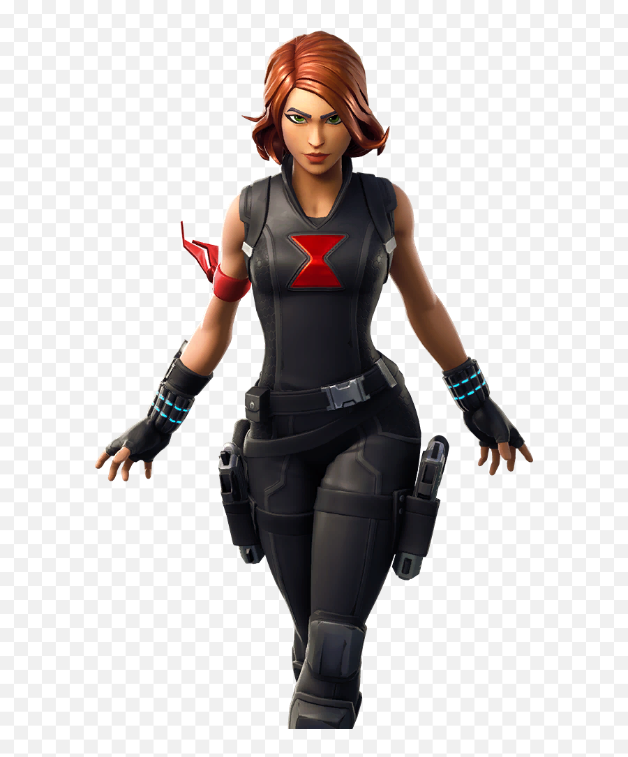 Fortnite Black Widow Outfit Skin - Characters Costumes Black Widow Fortnite Skin Emoji,Captain America Emoticon Png